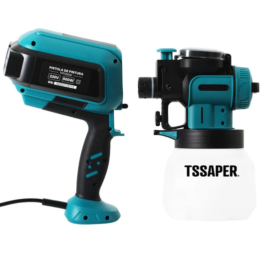 Pistola de Pintura Elétrica com 3 Bicos e Compressor 550w | TSSAPER
