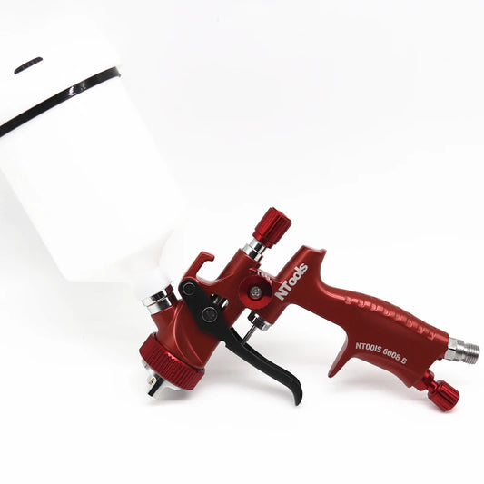 Pistola de Pintura Profissional Modelo NTools 6008B 1.4 1.8 Vermelho
